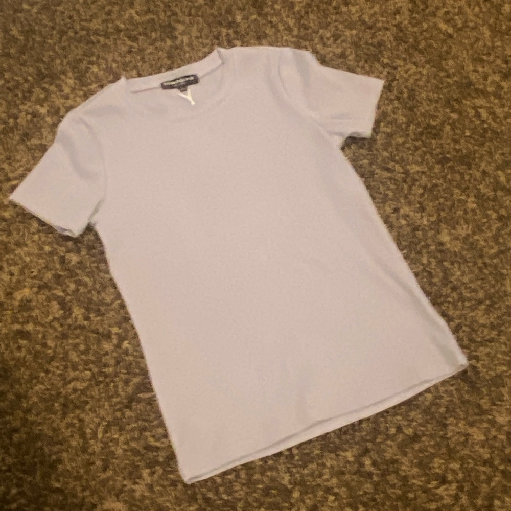 very subtle blue ribbed tee
